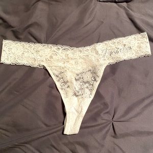 White Lace “Bride” Thong Panties